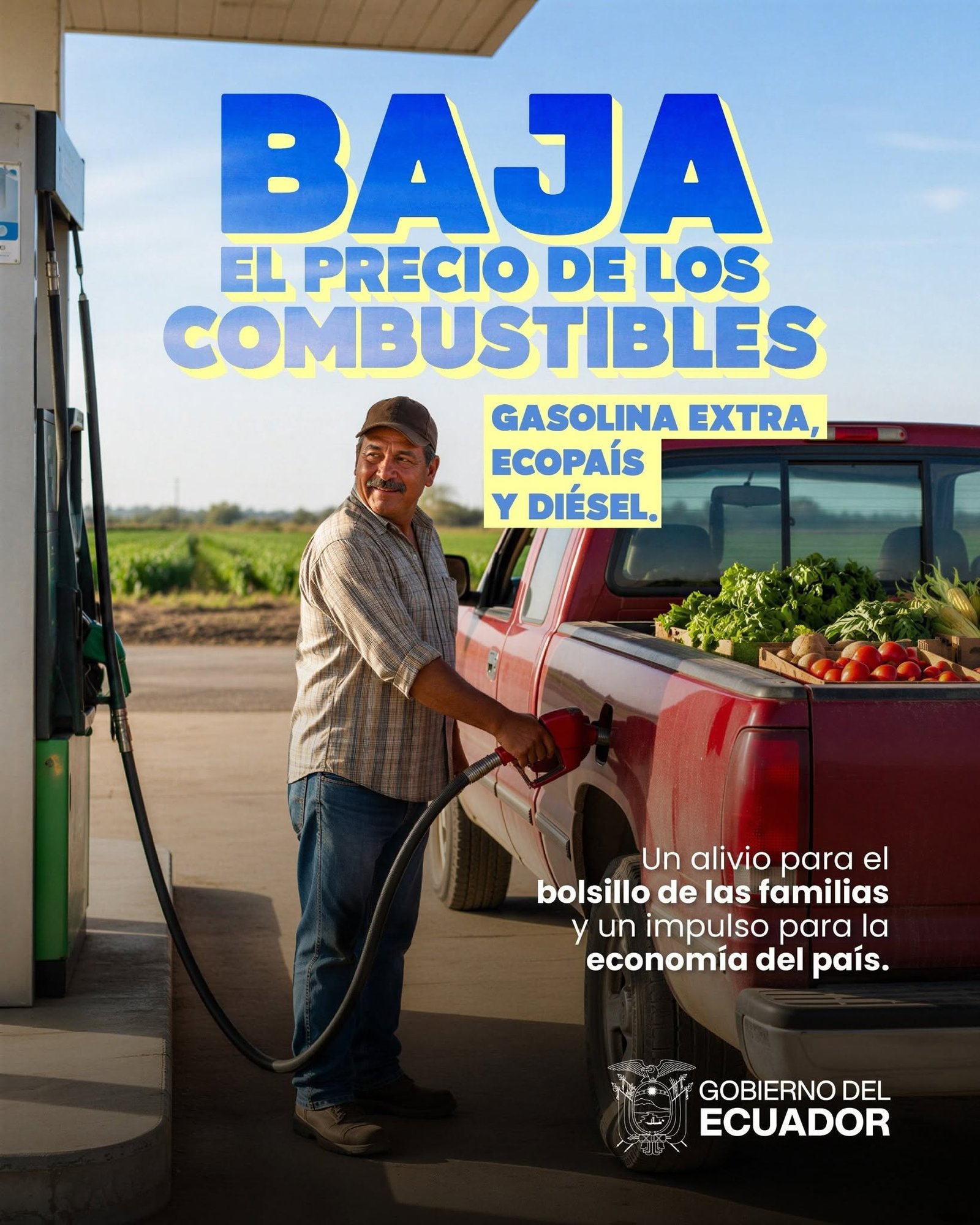 ¡Buenas noticias para tu bolsillo, Ecuador! 🥳💸 A partir de hoy, BAJA el precio de los combustibles. 📉🚗 Tanto la gasolina