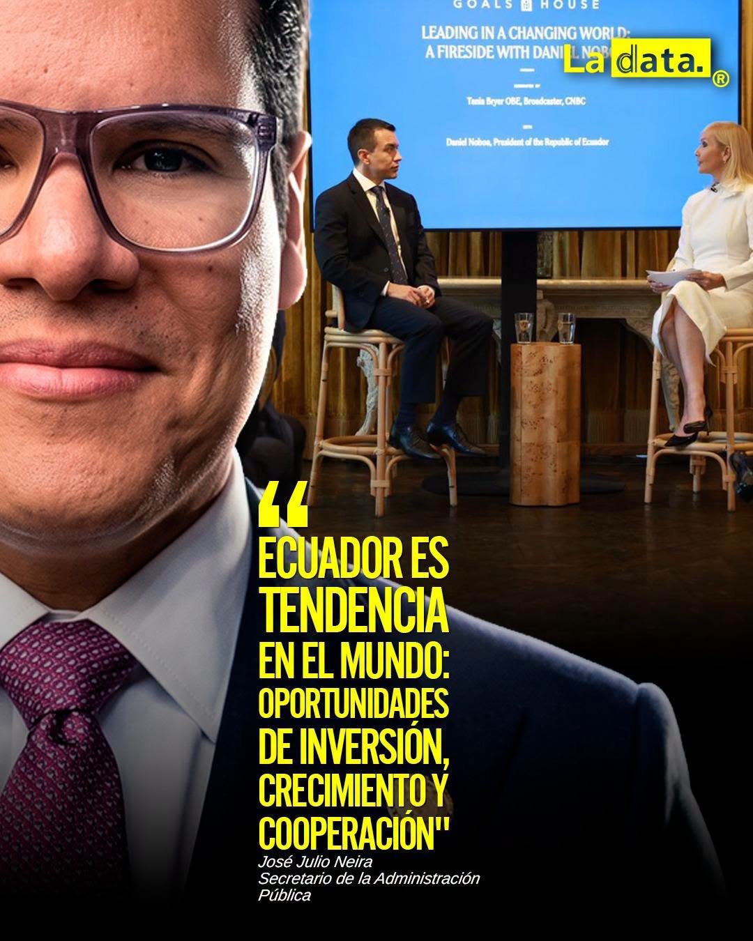 @ladataec 👈 ‎ ‎#ladata #TendenciaPolítica #JoséJulioNeira #DanielNoboa