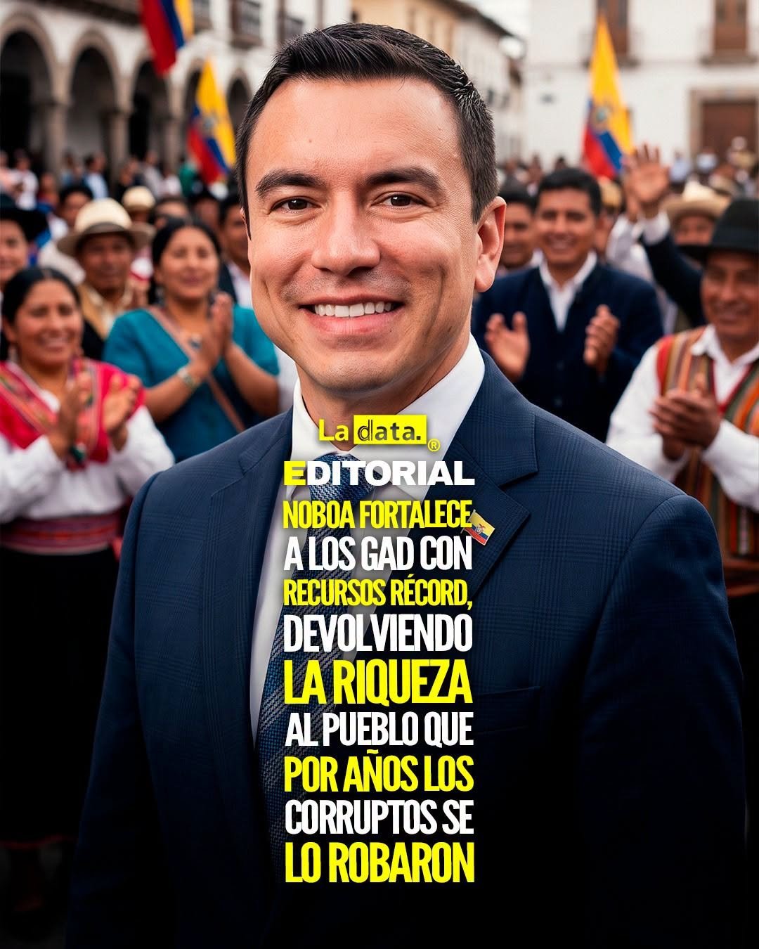 @ladataec 👈 ‎ ‎#ladata #TendenciaPolítica #DanielNoboa #GAD