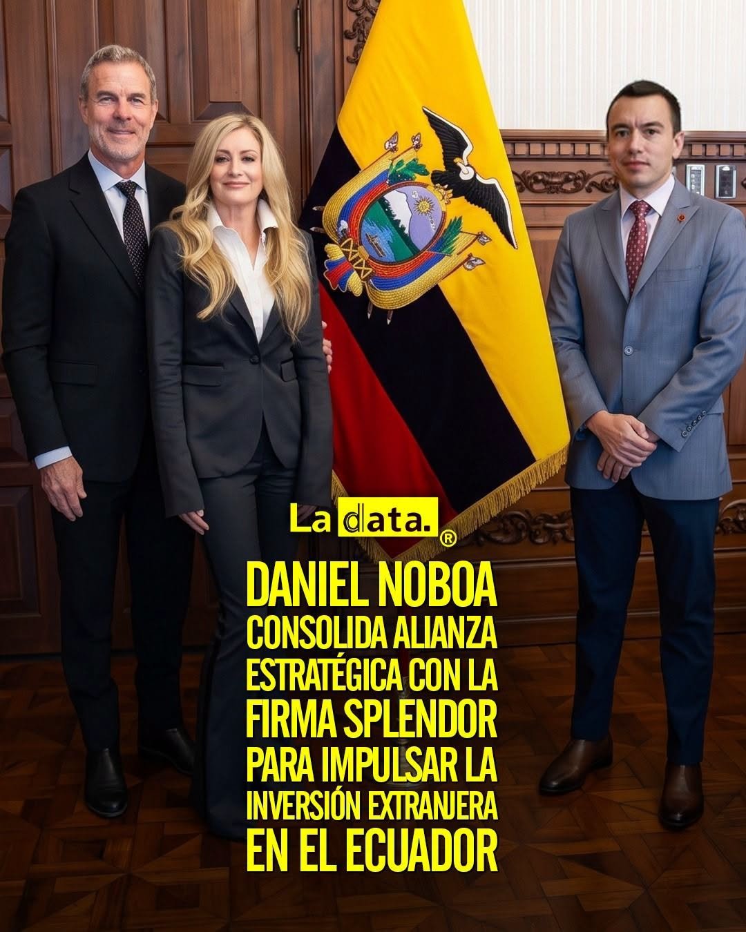 @ladataec 👈 ‎ ‎#ladata #TendenciaPolítica #DanielNoboa #Inversión