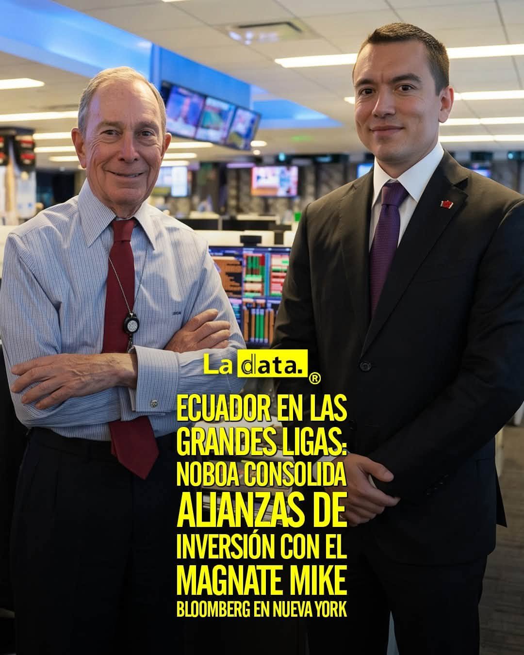 @ladataec 👈 ‎ ‎#ladata #TendenciaPolítica #DanielNoboa #MichaelBloomberg